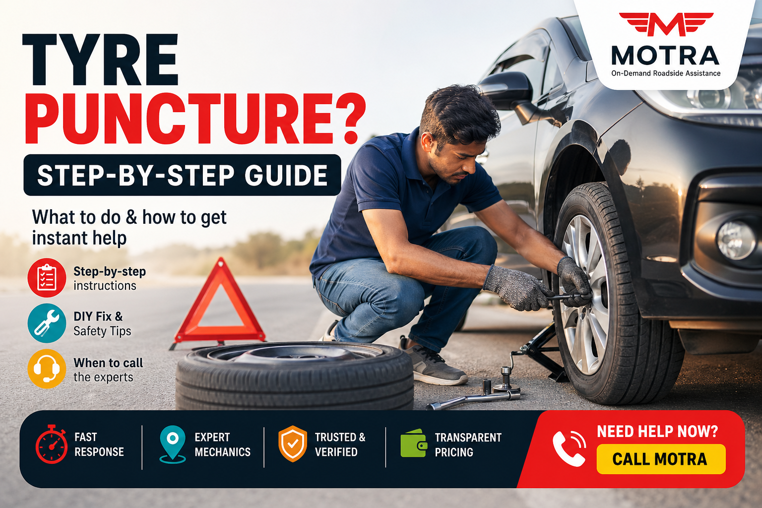 Tyre Puncture? Get Instant Roadside Help in Minutes